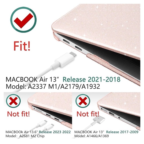 MacBook Air 13” Laptop Case Sparkly - Picture 3 of 9